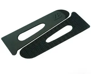 Injection molded sleeve tab for jacket cuff, hook and loop tape for garment