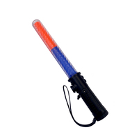 Bastón de 39 cm para Guardia de Seguridad Defensiva, Barra de Luz LED Estroboscópica para Control de Tráfico y Señalización de Aeronaves