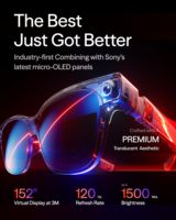 Lunettes intelligentes VITURE Luma Ultra XR/AR 6DoF avec écran ultra-net de 152 pouces, gestes de la main en réalité augmentée et conversion 2D/3D