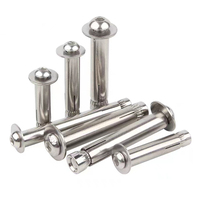 M6 M8 acier inoxydable polissage lisse SS304 316 316L A2 A4 70 80 douille hexagonale tête ronde tête cylindrique bouton tête manchon boulons d'ancrage