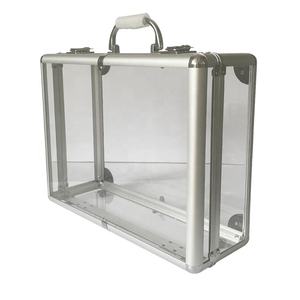 Custodia personalizzata per il trasporto in acrilico custodia da viaggio con chiusura da venditore valigetta trasparente per il trasporto di prodotti per il campione - Product Image 4