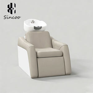 Fauteuil de lavage moderne et portable pour salon de coiffure, avec bac à shampoing en fibre de verre, pour barbier et spa capillaire - Vente en gros - Product Image 4