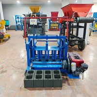 Machine à fabriquer des briques de ciment mobile semi-automatique à moteur diesel, best-seller, facile à utiliser, durable, facile à déplacer