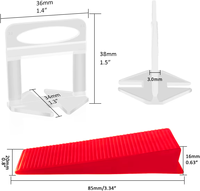 Système de nivellement professionnel pour carreaux, 100 clips en plastique de 1,5 mm, cales, entretoises, outils d'installation pour carreaux de céramique et de porcelaine, OEM