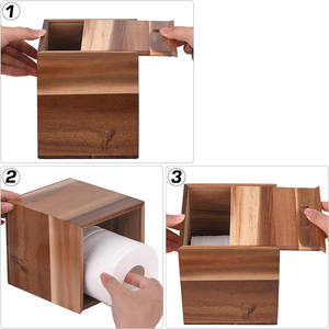Wholesale Wooden Bamboo <strong>Recipe</strong> Cards <strong>Box</strong> Storage <strong>Box</strong> With Card and Splitter - Product Image 2