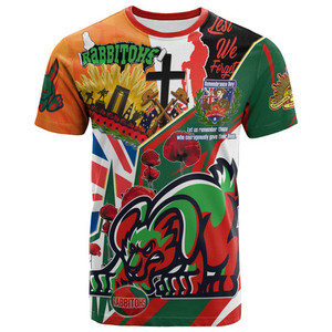 Maglietta personalizzata dei Rabbitoh del sud di Sydney maglietta all'ingrosso delle donne indigene che sognano la maglietta delle donne "vivi una vita verde rossa" - Product Image 5