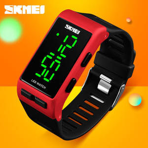 Skmei Digital Watch Led Display Kids Sports Waterproof 10m Black Red Blue Military Green Child Watch For Outdoor Use - Product Image 2