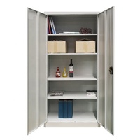 Meubles de bureau démontables personnalisables noir/blanc, armoire de classement en acier, armoire de rangement en métal, armoire à 2 portes