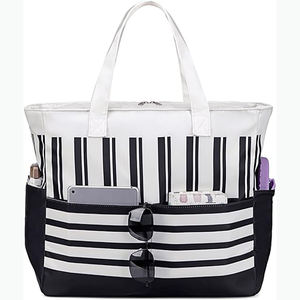 Bolsa de Playa de Malla Negra Transparente de Muestra Gratuita, Bolsa de Almacenamiento Reutilizable de Gran Capacidad, Bolsa de Compras, Equipaje, Bolsas - Product Image 1