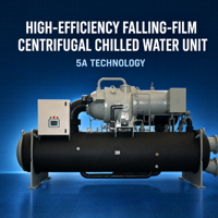 Refroidisseur centrifuge à eau à COP élevé 6,65, 500-2000 RT, grande capacité, système CVC pour bâtiments commerciaux