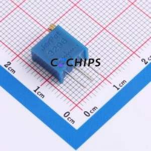 Resistencia Ajustable/Potenciómetro 3296W-1-253LF, Componente de Orificio Pasante (THT)-3P, 9.5x4.9mm, Resistencia de 25kOhm, 10%, 500mW, 250ppm ℃ - Product Image 1