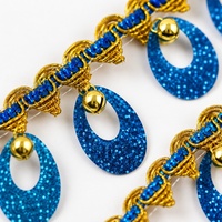 Ruban de dentelle élastique à paillettes colorées Meetee RC010 6 cm pour sacs, textiles de maison, vêtements, costumes et accessoires de couture DIY