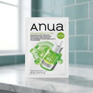 Masque en feuille apaisant pour les rougeurs à l'acide azélaïque et à l'acide hyaluronique Anua, soin coréen pour la peau, masque facial hydratant et apaisant pour les rougeurs - Product Image 2