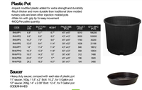 Grand pot de plante en plastique de 5 à 25 gallons, conteneur de pépinière robuste avec trous de drainage, seau de plantation en plastique durable