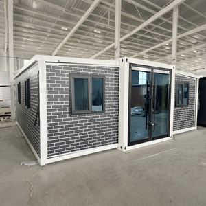 Casa Prefabricada Móvil de Lujo, Completamente Amueblada, Plegable, de Construcción Rápida, Expandible, Tipo Invernadero, con Techo Triangular Gris - Product Image 1