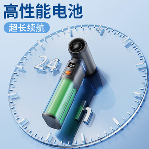 พัดลมเทอร์โบความเร็วสูง F1 แบบพกพา ชาร์จไฟได้ พร้อมจอแสดงผลดิจิตอล และระบบควบคุมความเร็วแบบปรับได้ สำหรับใช้งานกลางแจ้ง - Product Image 4