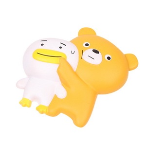 Autocollant gonflé en PVC souple mat effet verni, motif ours et canard de dessin animé, pour la décoration de cahiers de rentrée scolaire - Product Image 1