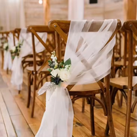 Chaise de mariage à dossier croisé en résine imitation bois durable de style ferme classique pour événements de banquet
