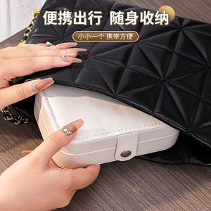 Portable Jewelry Storage <b>Box</b> For Travel With <b>Earrings</b> Rings Necklaces Bracelets Organizer Soft Plastic Case Compact Design - Product Image 2