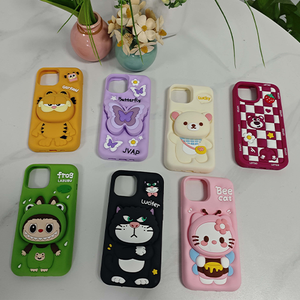 Latest Hot Selling <strong>for</strong> IPhone 16 Silicone <strong>Case</strong> Cute 3D Cartoon Stretch Bracket <strong>Phone</strong> Covers Designer Custom Labubu <strong>Phone</strong> <strong>Case</strong> - Product Image 5