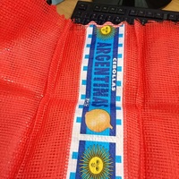 Fabrieksgecertificeerde 50x80cm PP Leno Mesh zakken, UV-gestabiliseerd, met aangepast logo, voor het opbergen van 25kg en 50kg groenten en brandhout.