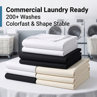 Nappe tissée MJS 240 g/m² en polyester filé, durable, lavable, pour restaurants et hôtels, linge de table commercial, taille personnalisée, usine OEM ODM