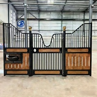 Kits d'écuries préfabriquées pour chevaux, boxes portables en acier, abri galvanisé thermolaqué, utilisation extérieure pour ferme équestre, durable