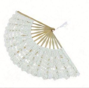 Bride Lace Folding Hand-held <b>Bamboo</b> Folding Fan Wedding Decoration Party Gift - Product Image 2