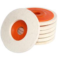 Vente en gros d'outils de polissage ronds en laine pour voiture Roue de polissage en laine de 100mm pour verre, métal, diamant et marbre