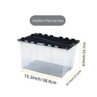 Vente en gros de caisses de rangement en plastique PP neuves de 19 L, boîte de rangement transparente pour le stockage des fournitures pour animaux de compagnie et des jouets