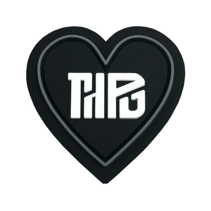 Wholesale Customized Label Embossed PVC Heart-shaped <b>Patch</b> Waterproof <b>Sew</b>-<b>On</b> Iron-<b>On</b> Hook Loop Rubber <b>Patches</b> - Product Image 1