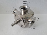Vanne de régulation rotative à trois voies en acier inoxydable DN15-DN80 pour machine de remplissage pneumatique - Pièce de rechange industrielle
