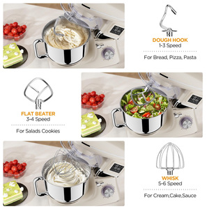 Procesador de alimentos multifuncional 1501-2000ml con diseño de cabezal inclinable, batidora de pie con accesorios para uso en la cocina - Product Image 4