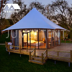 Tenda Safari Lodge dell'hotel di lusso con la casa permanente della struttura della mobilia con il bagno
