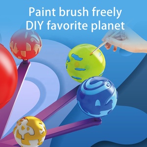 Jouet scientifique astronomique pour enfants, système solaire, peinture DIY, modèle de planète rotative, jouet éducatif STEM, planétarium avec projecteur - Product Image 4
