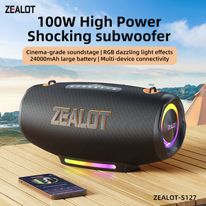 Altavoz Inalámbrico ZEALOT S127 de 100W de Alta Potencia, Altavoz Portátil para Exteriores Resistente al Agua con Bluetooth, Subwoofer con Bajos Potentes, <span class=keywords><strong>Boombox</strong></span> 4 Audio - Product Image 4