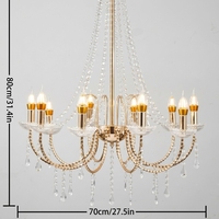 Lustre de mariage en fer forgé de haute qualité, accessoires de mariage, lustre en cristal pour la maison, éclairage décoratif de plafond pour scène de fond