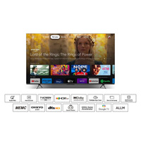 Téléviseur intelligent LCD LED OEM avec logo personnalisé >55 pouces 120Hz 4K Ultra HD Android Noir pour utilisation en hôtel WiFi 16:9