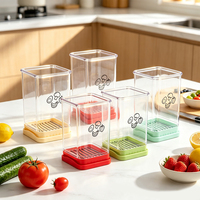 Hete verkoop Aardbei Banaan Champignon Ei Snijder Snelle Saladebereiding Keukenhulpje Handmatig RVS Fruit Snijder met Drukplaat