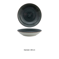 Assiette creuse Avanos Anthracite 20 cm Gural