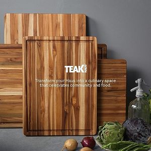 <span class=keywords><strong>Planche</strong></span> à découper en bois de teck extra large avec poignées Cadeau parfait pour la fête des pères pour <span class=keywords><strong>papa</strong></span> ou mari Blocs à découper - Product Image 6