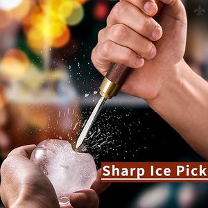 Tay Cầm Bằng Gỗ Thép Không Gỉ Ice Picks Với Bìa An Toàn Cho Phá Băng Đục Cá Mập Kim Hướng Dẫn Sử Dụng Máy Nghiền Đá Máy Công Cụ - Product Image 6