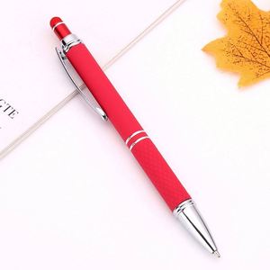 Stylo à bille en aluminium personnalisé avec stylet - Stylos de marque pour cadeaux promotionnels - Product Image 2