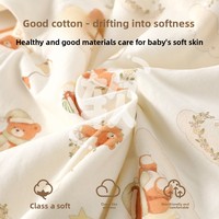 Ensemble deux pièces en coton doublé pour bébé, motif dessin animé, collection automne/hiver, ensemble fin en coton chaud et ajusté pour filles