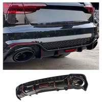 Diffuseur arrière style RS4 pour Audi A4 B9.5 2020-2025 S Line, lèvre de pare-chocs arrière noir brillant