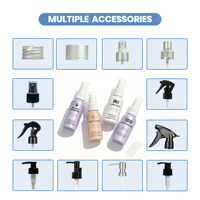 Flacon vide en aluminium personnalisé de petite capacité (15 ml, 20 ml, 25 ml, 30 ml) avec pompe pour shampoing, gel douche, lotion – Indispensable pour les voyages