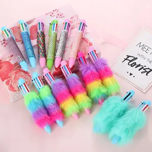 6 in 1 Multi color Kugelschreiber Pailletten stift für Mädchen Kinder Einziehbar 6 Farben Fancy Pen Multi color Pen in One für Studenten Kinder