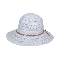 Chapeau de paille chinois en raphia au crochet à la main, style pastoral, à large bord, avec nœud et bord roulé, sangle de menton réglable, pour voyage, pêche et activités de plein air