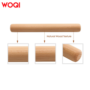 Woqi <span class=keywords><strong>Dark</strong></span> Brown biểu tượng tùy chỉnh thực phẩm an toàn gỗ cán <span class=keywords><strong>pin</strong></span> để làm bánh bao Pie Pastry mì mun - Product Image 5