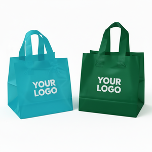 Brand Logo Custom Clear Plastic Food Packaging Carrier Customization Bakery Delivery Restaurant Takeaway Bag With Handle - Product Image 1